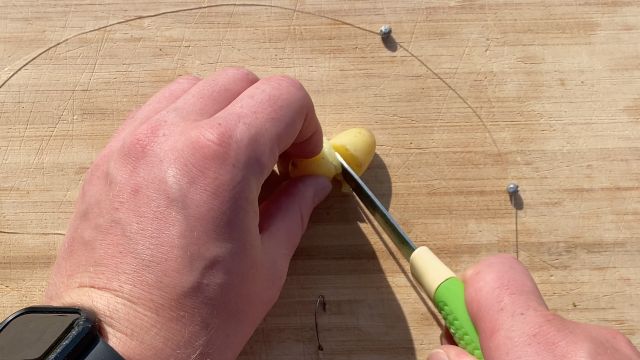 Penvissen met aardappel stap 1